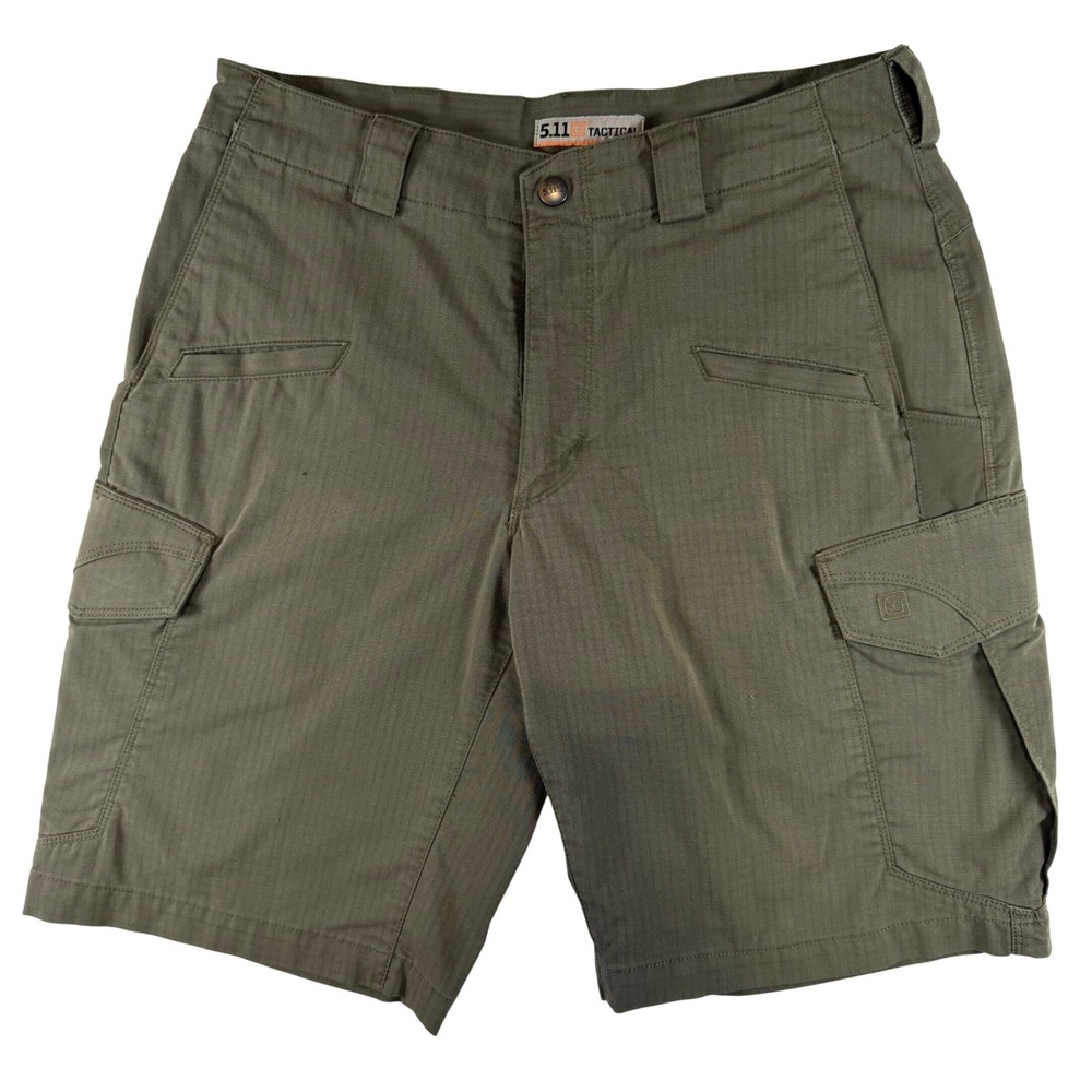 5.11 Tactical Mens Cargo Shorts Size 30 Olive Green Ripstop Outdoor Hiking Work